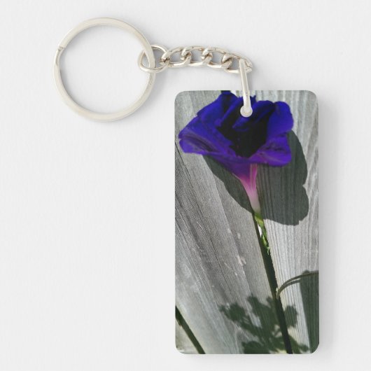 Porte-clés rectangulaire à fleurs de gloire du mat (Devant)