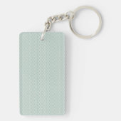 Porte-clés rectangulaire | Dessin menthe double fa (Dos)