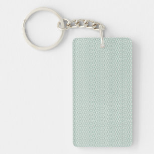Porte-clés rectangulaire Dessin menthe double fa