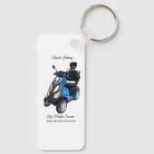 Porte-clés rectangulaire en aluminium double face (Verso)