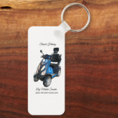 Porte-clés rectangulaire en aluminium double face (Verso)