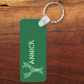 Porte-clés Rectangular Celtic Knot Decorative Capital (Verso)