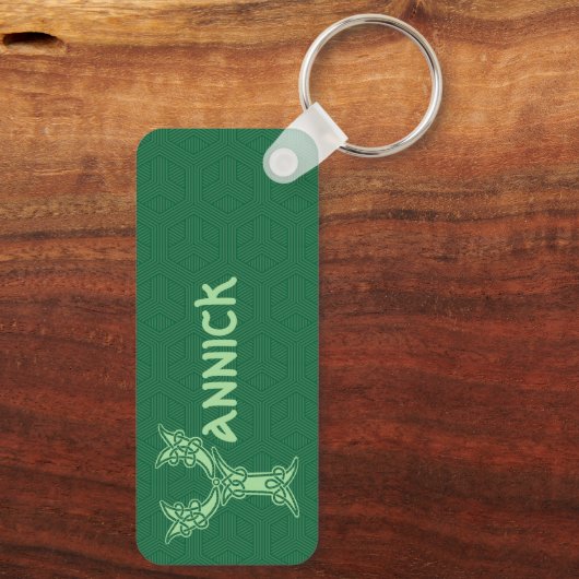 Porte-clés Rectangular Celtic Knot Decorative Capital (Verso)