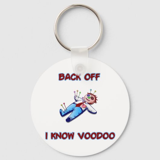Porte-clés Recule Je Connais Voodoo Poupée Magique Haïtienne (Recto)