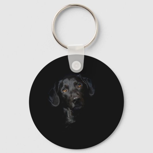 Porte-clés Récupérateur Black Labrador personnalisable (Recto)