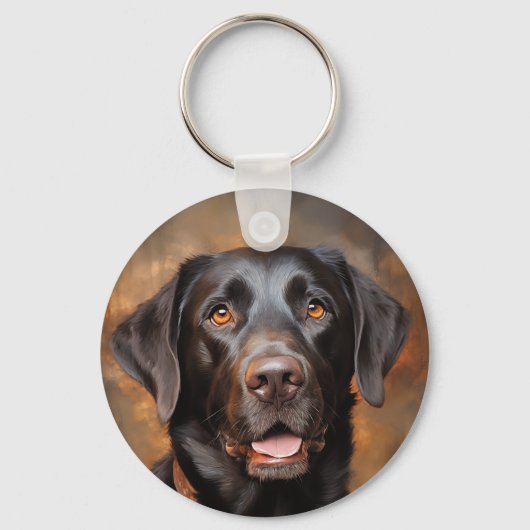 Porte-clés Récupérateur de chocolat Labrador (Recto)