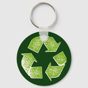 Porte-clés recycle green sign