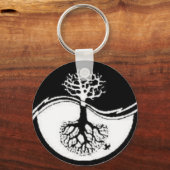 PORTE-CLÉS RECYCLE YIN YANG TREE (Recto)
