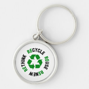 Porte-clés Recycler réutiliser Renouveler l'environnement de 