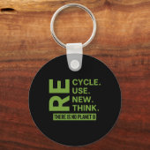Porte-clés Recycler Réutiliser Repenser Il N'Y A Pas De Planè (Recto)
