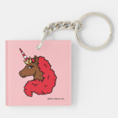 Porte-clés Red Afro Unicorn (Dos)