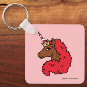 Porte-clés Red Afro Unicorn (Recto)