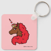 Porte-clés Red Afro Unicorn (Dos)
