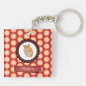 Porte-clés Red Ajouter Votre Nom Hamster (Dos)