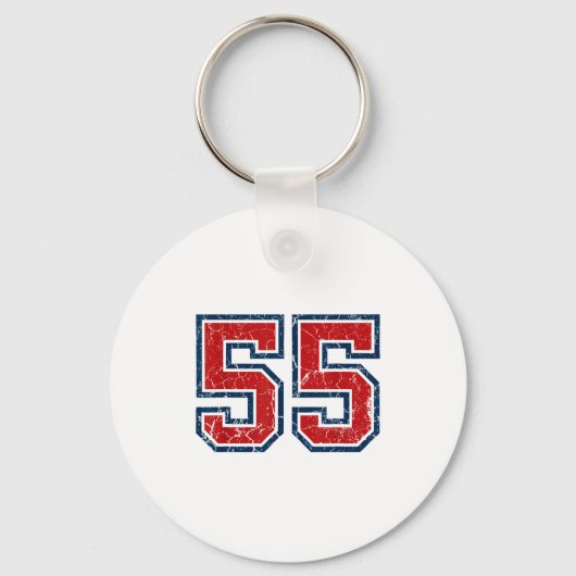 Porte-clés Red And Blue Srts Number 55 Jersey Uniform Player  (Recto)