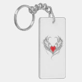 Porte-clés Red Angel Coeur avec ailes (Devant gauche)