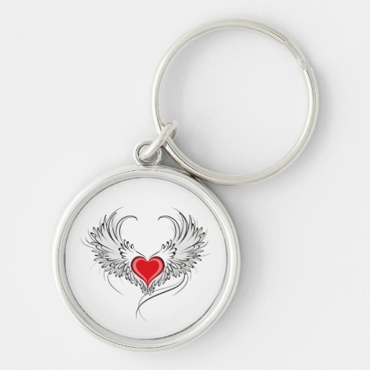 Porte-clés Red Angel Coeur avec ailes (Devant)