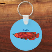 Porte-clés Red Arowana fish cartoon (Recto)
