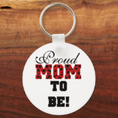 Porte-clés Red/Black Star Texte Fier Maman d'être (Recto)