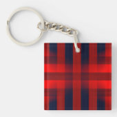 Porte-clés Red Bokeh Buffalo Plaid (Devant)