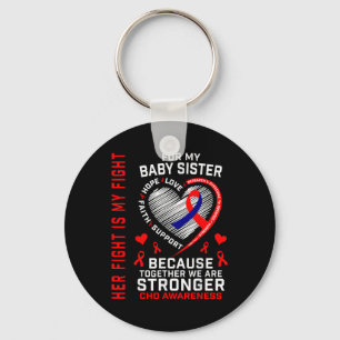 Porte-clés Red Chd Sensibilisation Bébé Soeur Maladie cardiaq