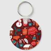 Porte-clés Red Christmas Ornament – Festive Holiday Design (Verso)