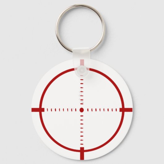 Porte-clés Red Crosshair Target Button  (Recto)