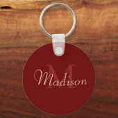 Porte-clés Red Custom Name Love Cadeau Personnalisé (Recto)