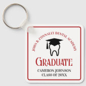 Porte-clés Red Dental School Custom Graduation Cadeau (Recto)