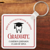 Porte-clés Red Dental School Custom Graduation Cadeau (Verso)