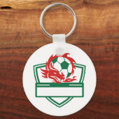 Porte-clés Red Dragon Soccer Ball Crest (Recto)