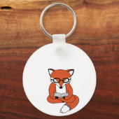 Porte-clés Red fox reading book (Recto)