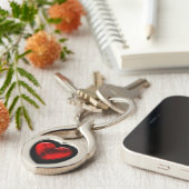 Porte-clés Red Goth Heart Keychain (Côté )