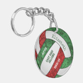 Porte-clés Red green girly sport coutume volley (Devant gauche)