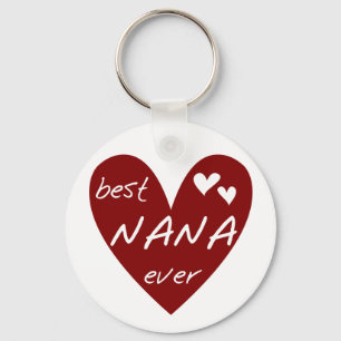 Porte-clés Red Heart Best Nana Ever T-shirts et cadeaux