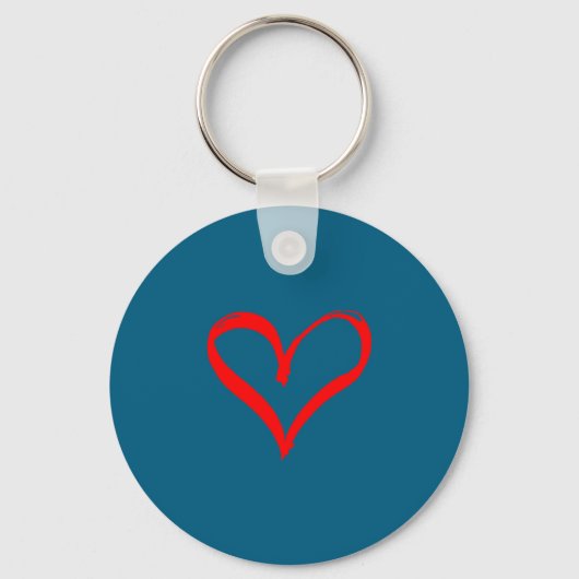 Porte-clés Red Heart Funny Cute Design For Men Women Husband  (Recto)