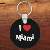 Porte-clés Red Heart I Love Miami Black (Recto)