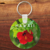 Porte-clés Red Hibiscus Hawaii Tropical (Recto)