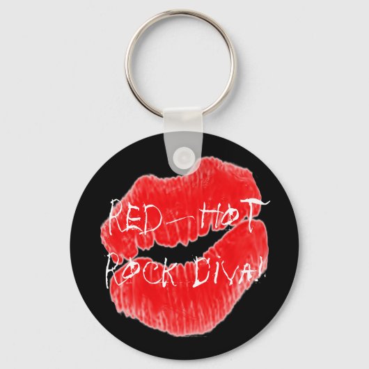 Porte-clés Red Hot Rock Diva Lips (Recto)