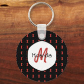 Porte-clés Red Hourglass Black Widow Motif Nom monographique (Recto)