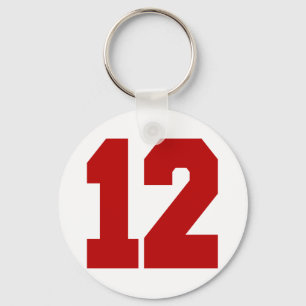 Porte-clés Red Jersey Numéro 12