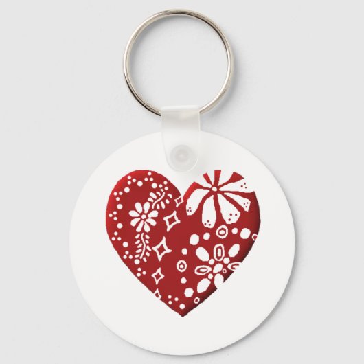 Porte-clés Red Lace Heart (Recto)