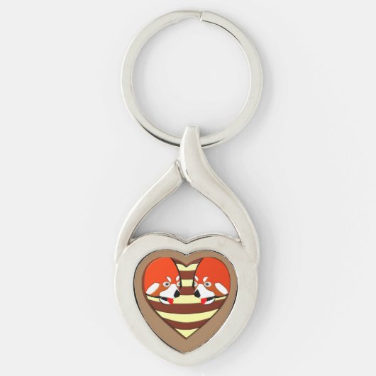 Porte-clés Red Panda Coeur d'amour (Devant)