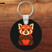 Porte-clés Red Panda Doing Heart With Hands Valentines Day (Recto)