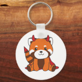 Porte-clés Red Panda Halloween mignonne Devil sorcière Costum (Recto)