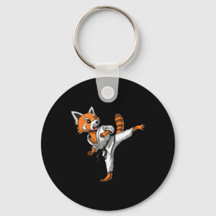 Porte-clés Red Panda Karate Ninja Martial Arts Kickboxe Tae