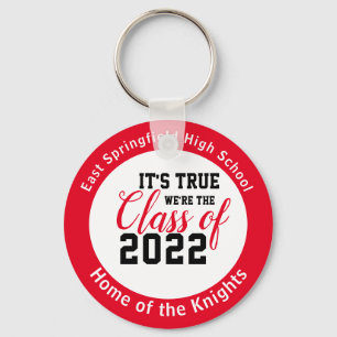 Porte-clés Red Personalized High School Class of 2022
