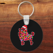 Porte-clés Red Plaid Buffalo Odle Dog Christmas Lights Pajama (Recto)