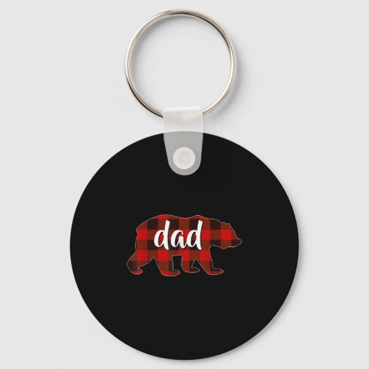Porte-clés Red Plaid Dad Buffalo Matching Family Papa Pyjamas (Recto)