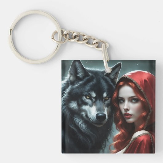 Porte-clés Red riding hood an his wolf  (Devant)